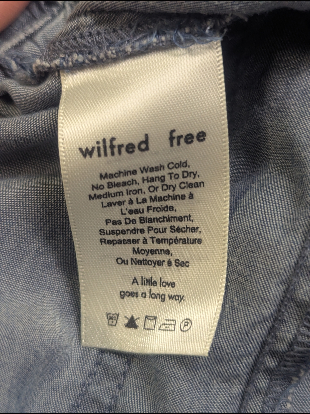 Wilfred Light Blue Elastic Waist Denim Shorts Size S - Picture 3 of 10